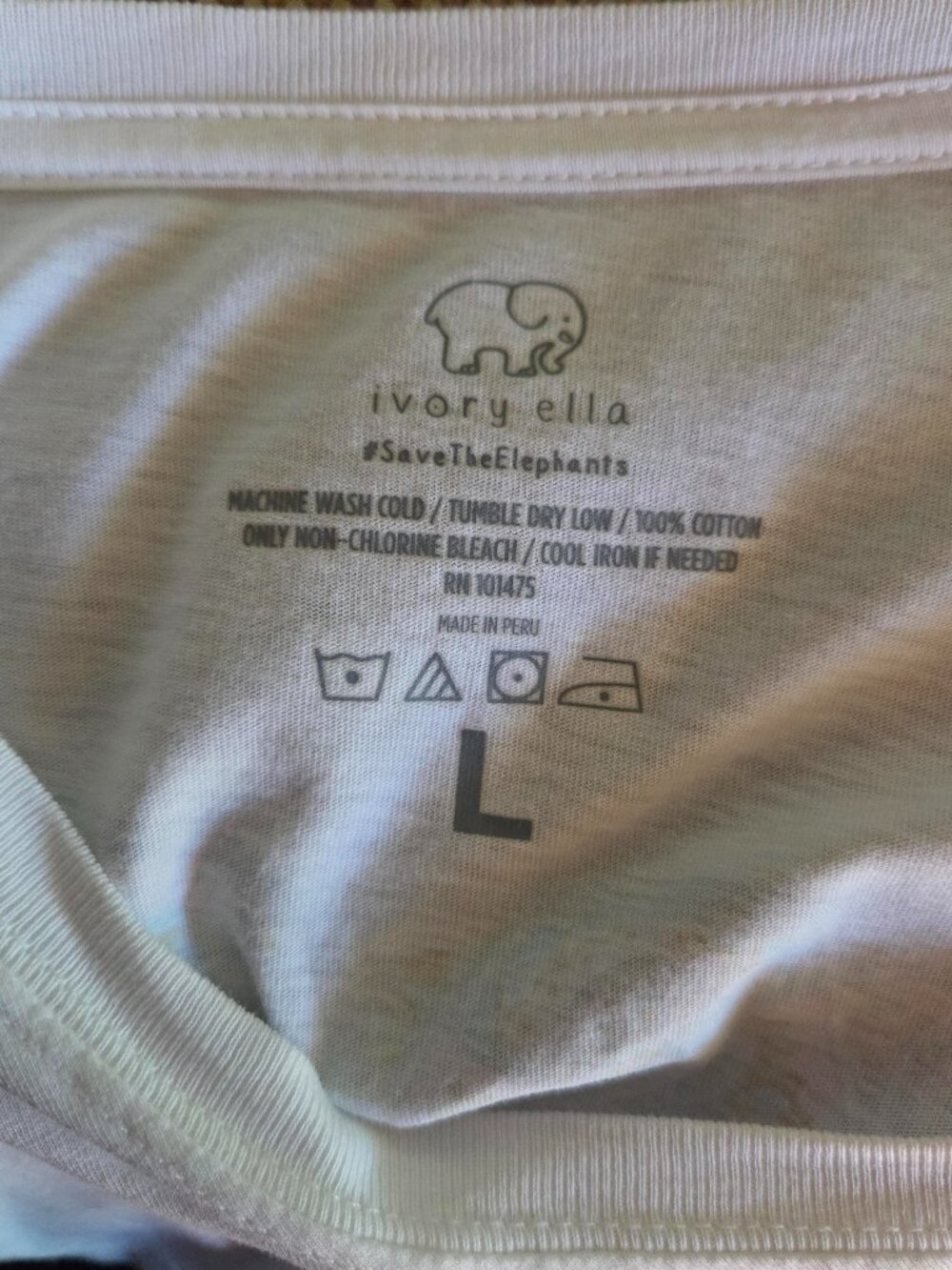 Ivory Ella Women’s Cream Long Sleeve Crewneck Logo T-shirt - Picture 6 of 9